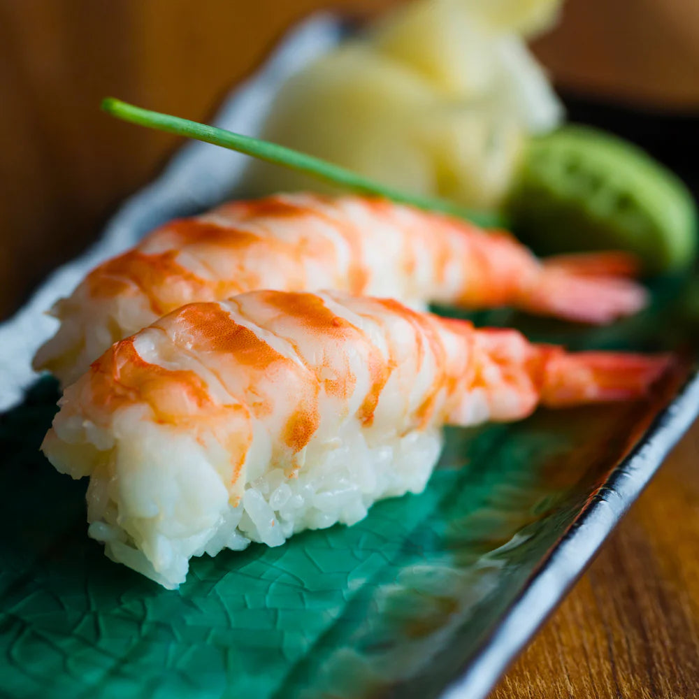 Cooked and peeled butterfly prawns